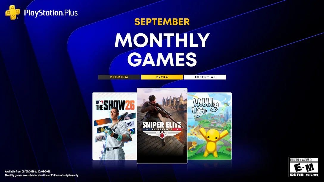 PS Plus free games September 2026 PS Plus free games September 2026