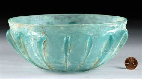 Sold Price: Roman Glass Bowl w/ Pillar-Molded Design - August 4, 0118 7 ...