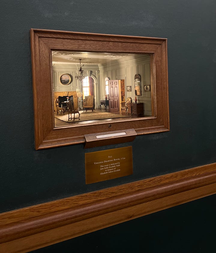 a selection of miniature rooms