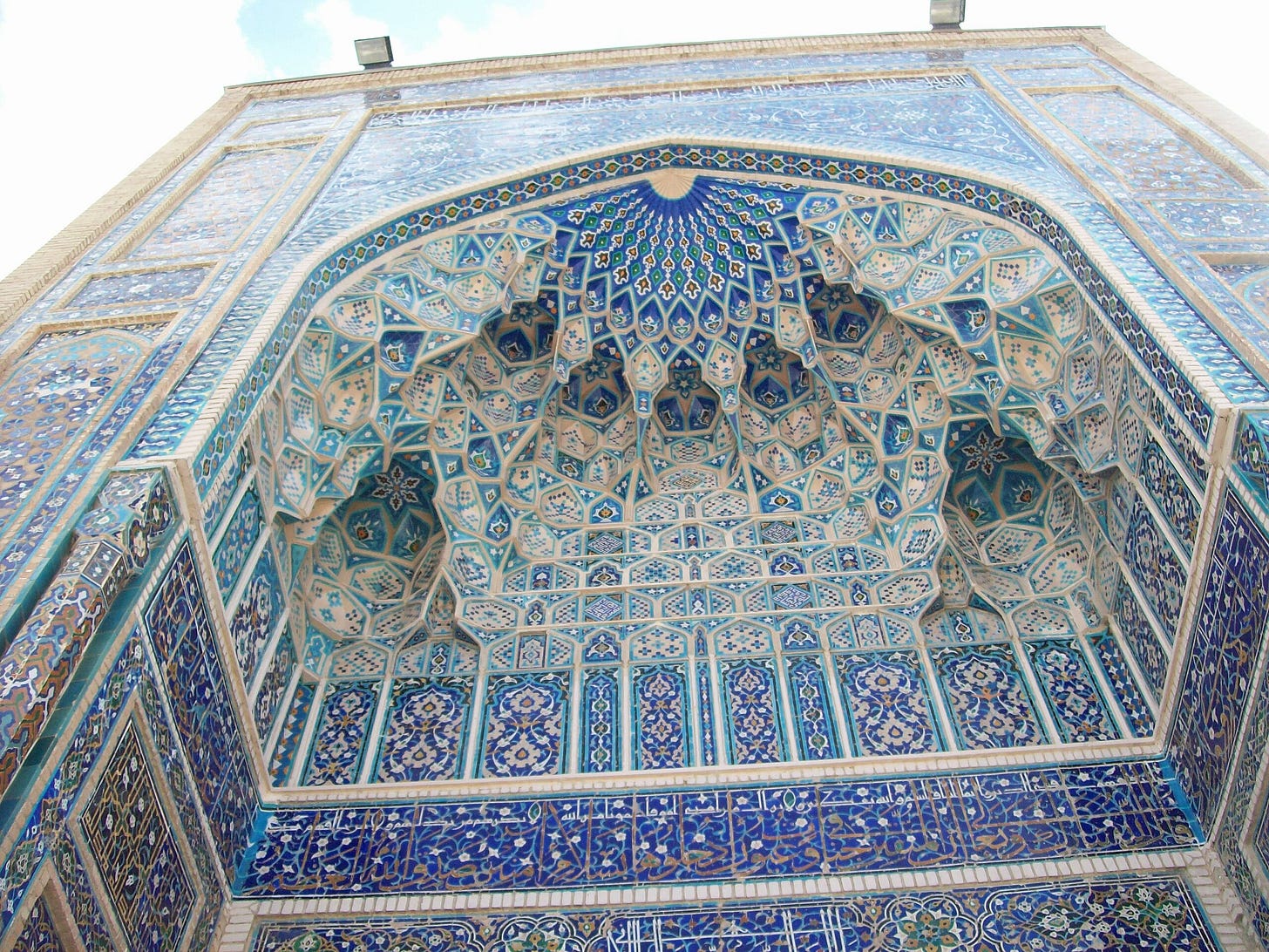 Detail from exterior of Gur-i Amir, Samarqand, Uzbekistan.