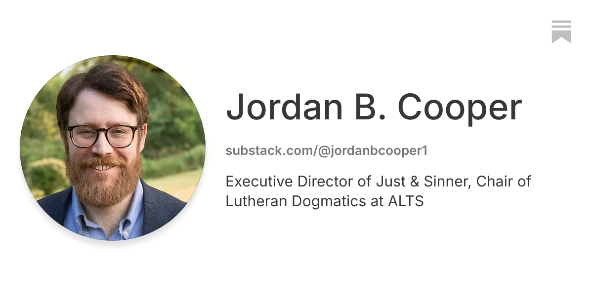 Jordan B. Cooper | Substack