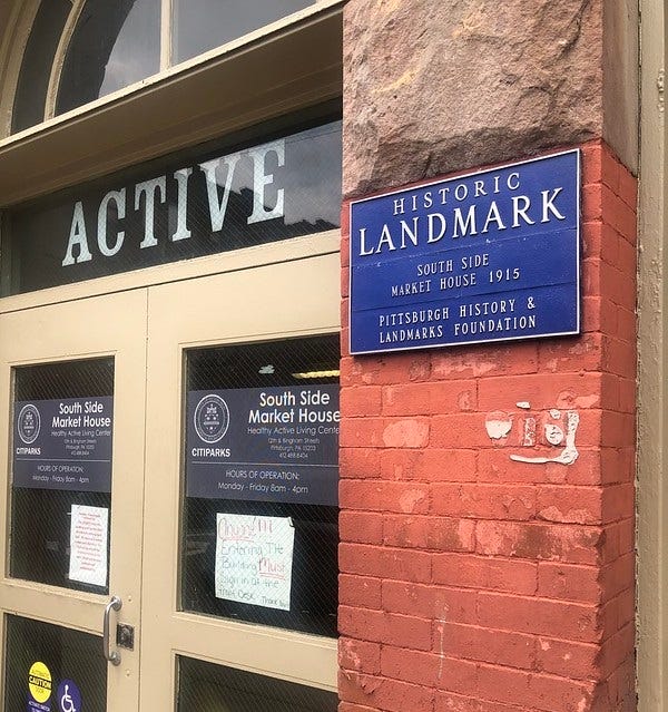 Historic Landmark sign by door