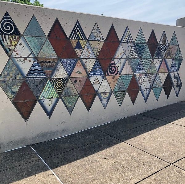 Mural near the entrance to the Ormsby public pool.