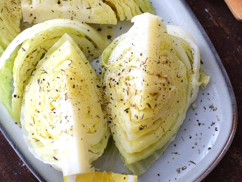 Repollo con limón y tomillo