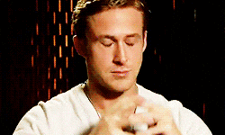 Ryan Gosling putting his head in his hands