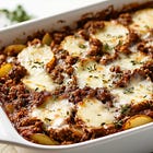 Baked Potatoes 🥔 with The Sauce “Al Ragu” / Fennel 🌿 & Green Apple Salad 🍏