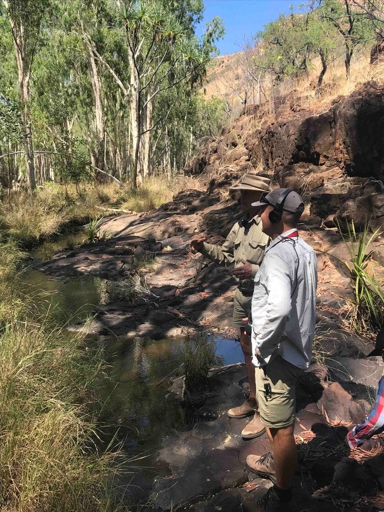 From the Extra to this episode, out where the donkeys do their work. This is down at the clear-running creek