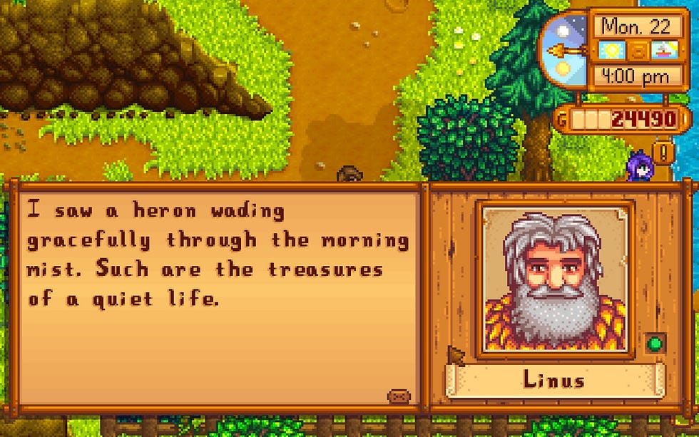 Lonely Linus: Poverty in Stardew Valley's Pelican Town