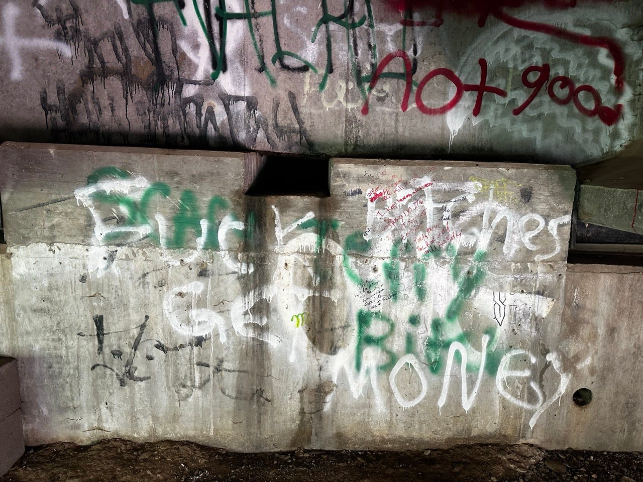 A concrete wall with graffiti
Description automatically generated A concrete wall with graffiti
Description automatically generated