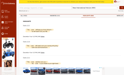 Sample desktop shot of Bible Gateway