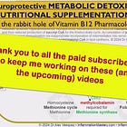 Anticancer Neuroprotective METABOLIC DETOXIFICATION (paradigm) from B12 Pharmacology (pt4) 