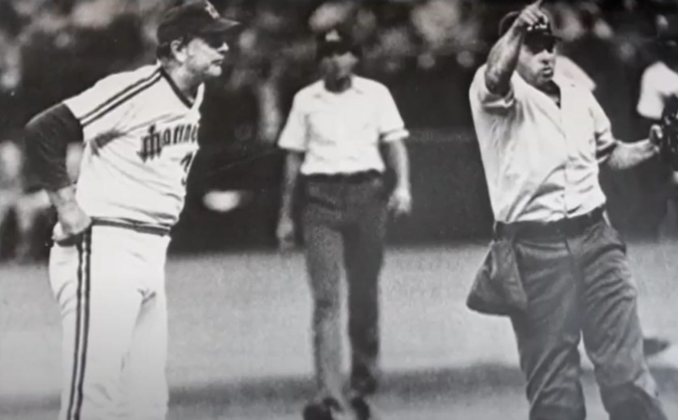 Perry reacts as Dave Phillips ejects him.