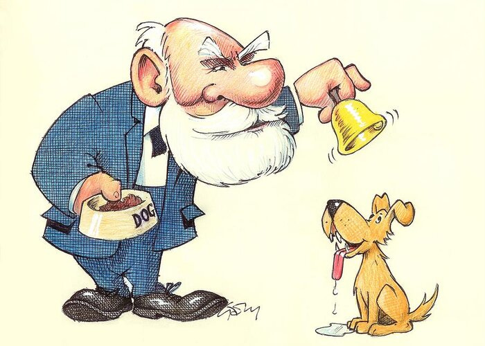 Ivan Pavlov caricature Greeting Card by Science Photo Library Ivan Pavlov caricature Greeting Card by Science Photo Library