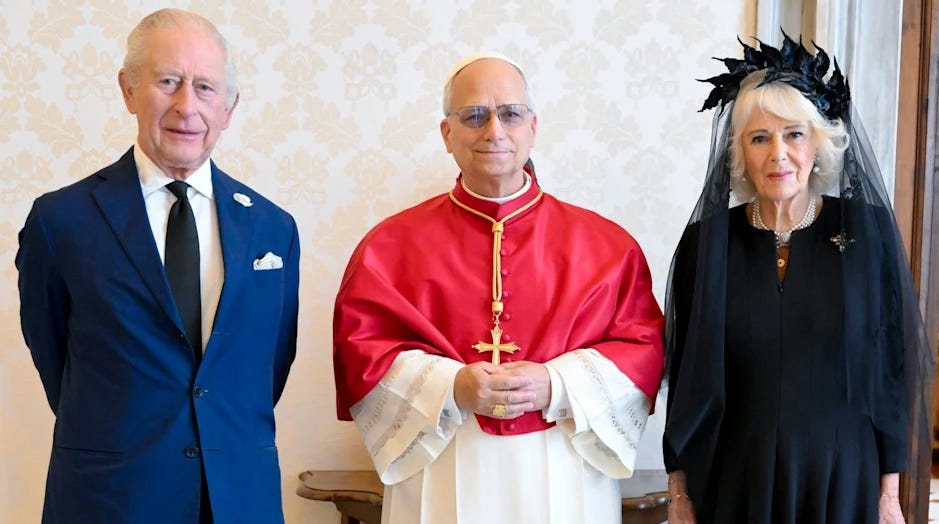 King Charles, Pope Leo and Queen Camilla