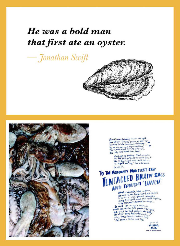 Jonathan Swift quote next to the Hellmann's advert