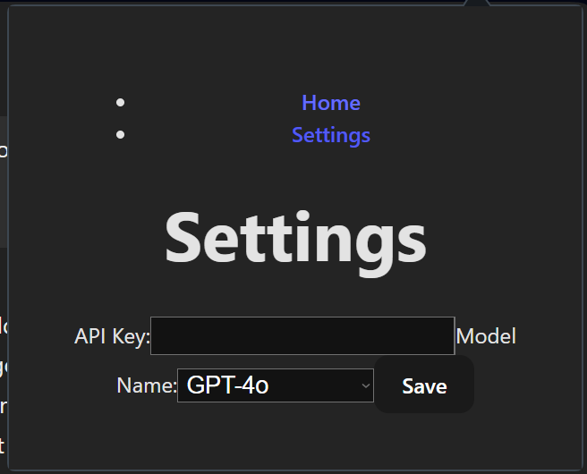 Screenshots of browser extension before this week's advances.