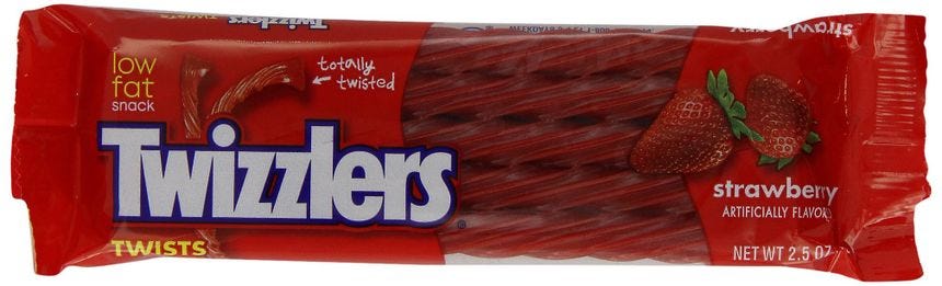 Twizzler Twizzlers Licorice Twists Strawberry, 1 PK (Pack of 36)
