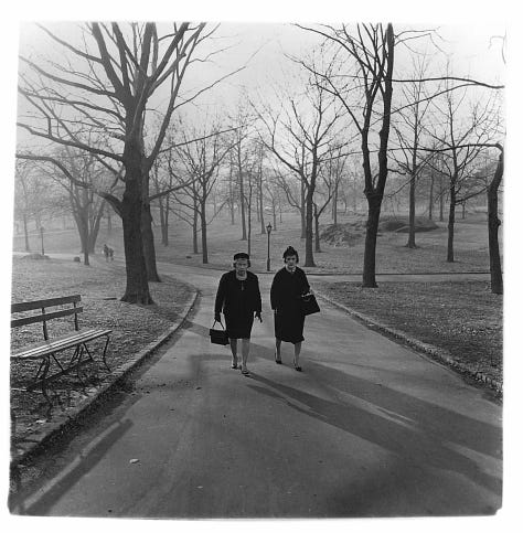 Black and white photographs of people including Susan Sontag and Norman Mailer