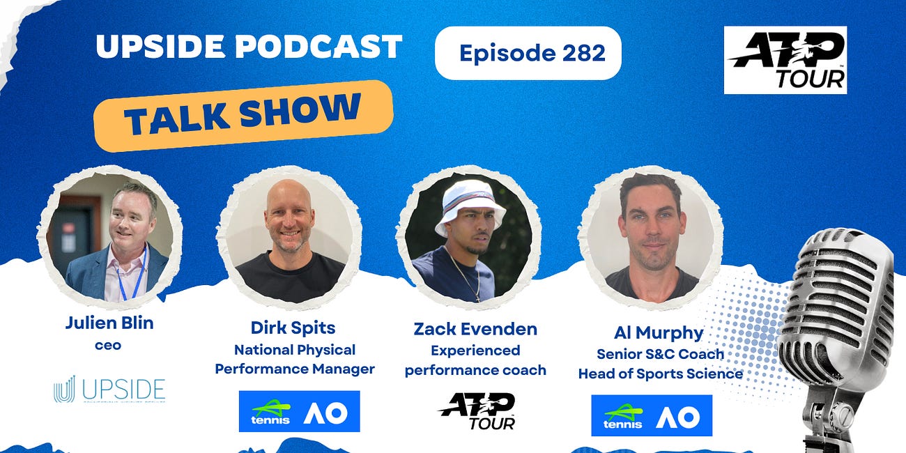 🔥Upside ATP Group Video Chat with Al Murphy, Dirk Spits (Tennis Australia) & Zack Evenden on Women Tennis Players, Longevity & Aging Athletes, Travel & Jet Lag.