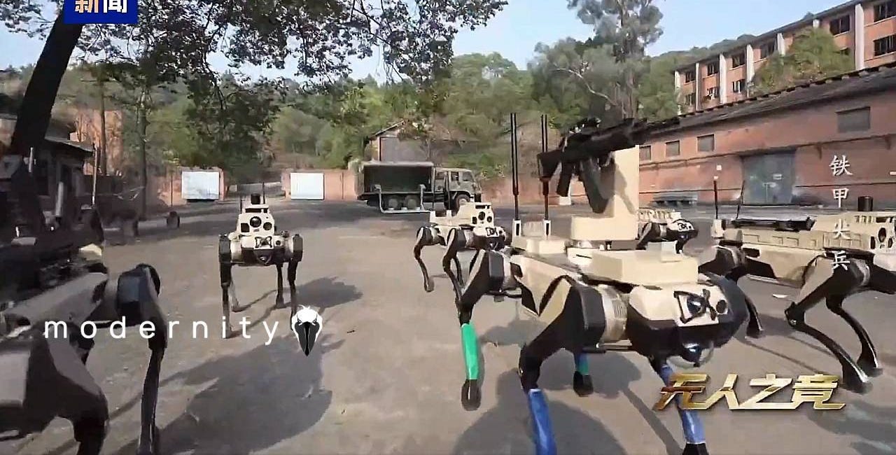 WATCH: China Unleashes Machine Gun-Toting Robot Wolves with “Collective Brain”