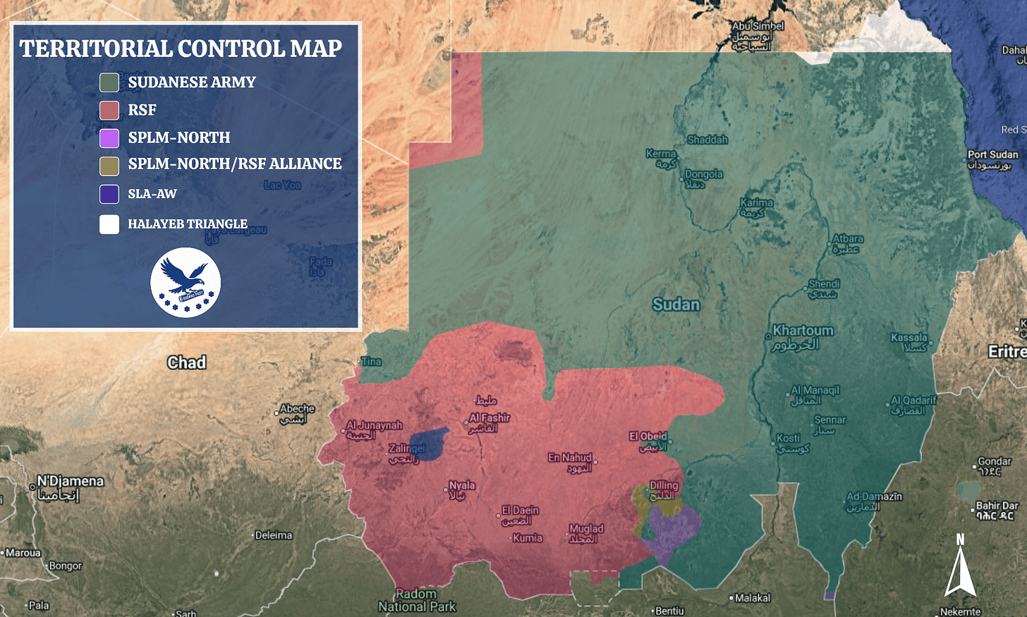 Sudan Territorial Control Map as of October 2025. [Map by Sudans Post]