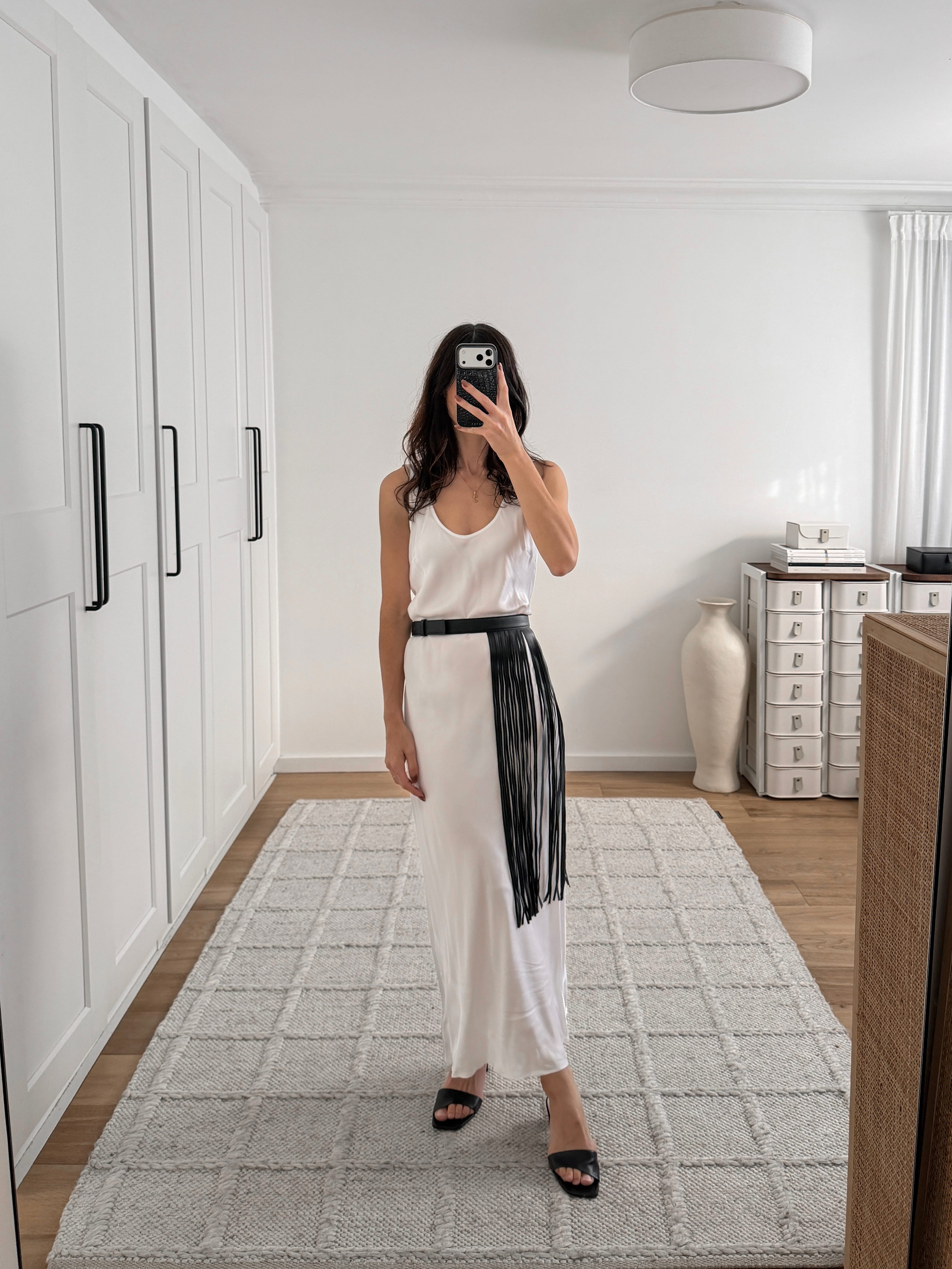 Bcbg fringe belt ( doesn’t include dress) BCBG Size S Black Studded Faux Leather Fringe Belt – Sui  main image 2
