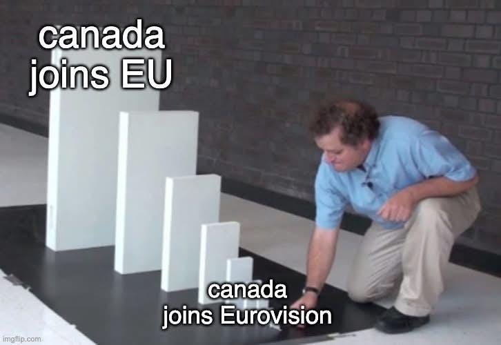r/EhBuddyHoser - When Carney announced his plan for a rapprochement with Europe, and that his first step was to apply for Eurovision, people scoffed, but on this he is 100% correct. If you want to party with Europe, you have to do Eurovision. r/EhBuddyHoser - When Carney announced his plan for a rapprochement with Europe, and that his first step was to apply for Eurovision, people scoffed, but on this he is 100% correct. If you want to party with Europe, you have to do Eurovision.