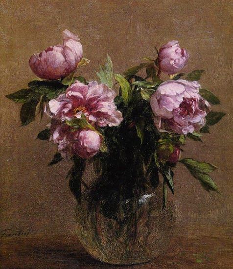 Vase of Peonies I by Fantin Latour Vase of Peonies I by Fantin Latour