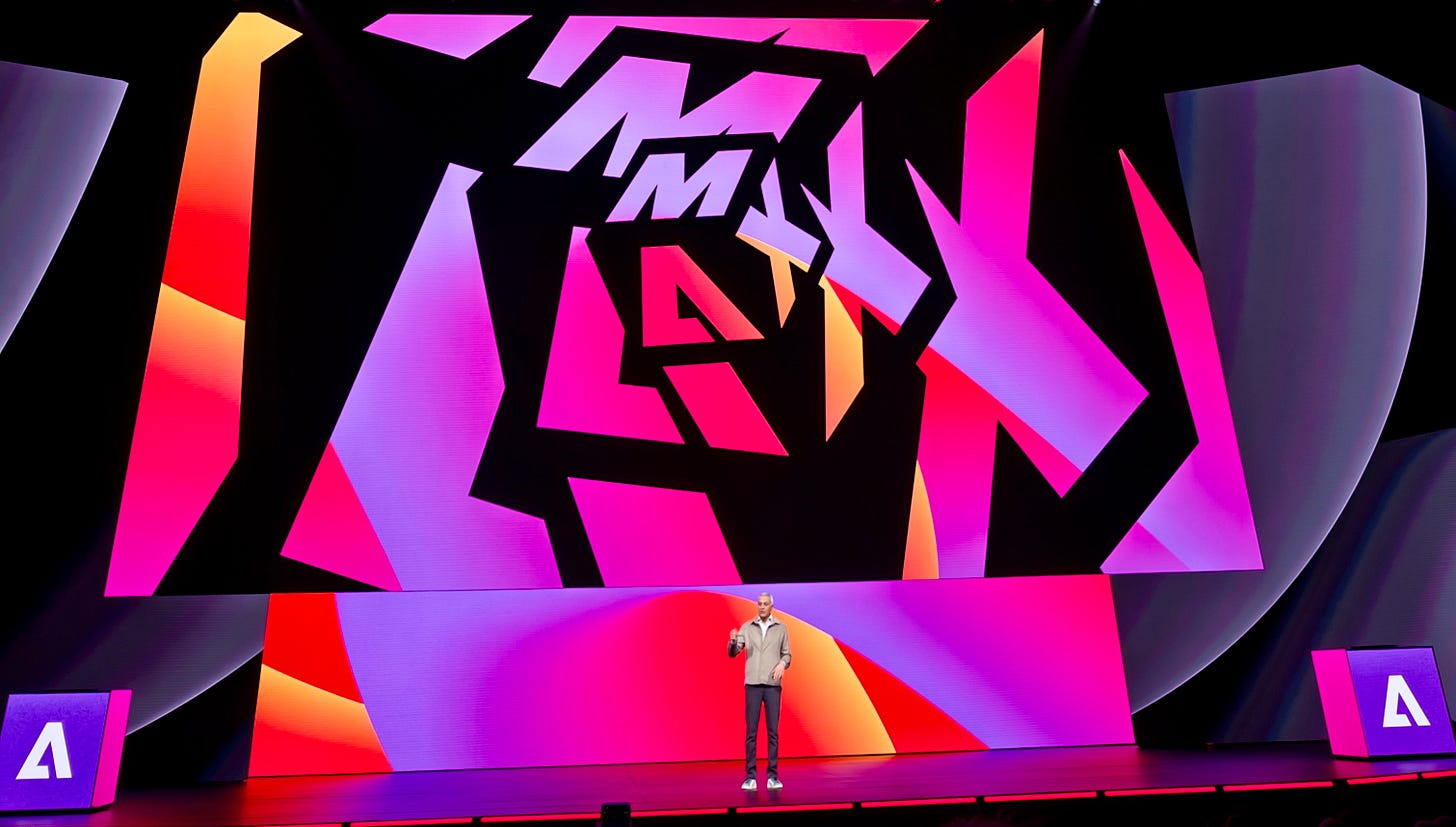 David Wadhwani (President, Digital Media) took the stage at Adobe Max.