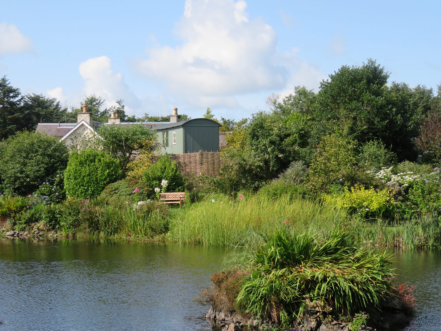 shepherds hut in the gardens of glenwhan gardens