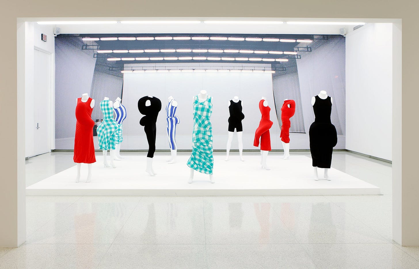 Installation view of the exhibition Dance Works III: Merce Cunningham / Rei Kawakubo, 2012 Installation view of the exhibition Dance Works III: Merce Cunningham / Rei Kawakubo, 2012