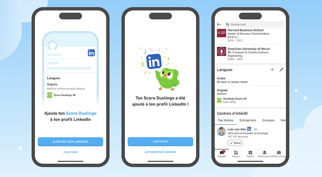 Duolingo s'associe à LinkedIn, voici pourquoi - Les Gens d'Internet