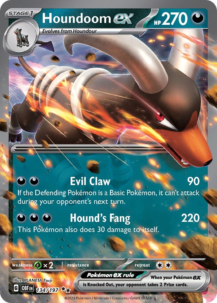 Houndoom ex - SV03: Obsidian Flames - Pokemon