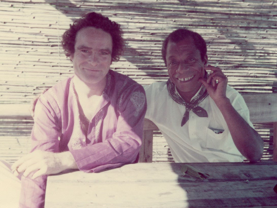Yoran Cazac and James Baldwin, date unknown. Courtesy of the photographer, Carole Weinstein, with additional permission from Beatrice Cazac.