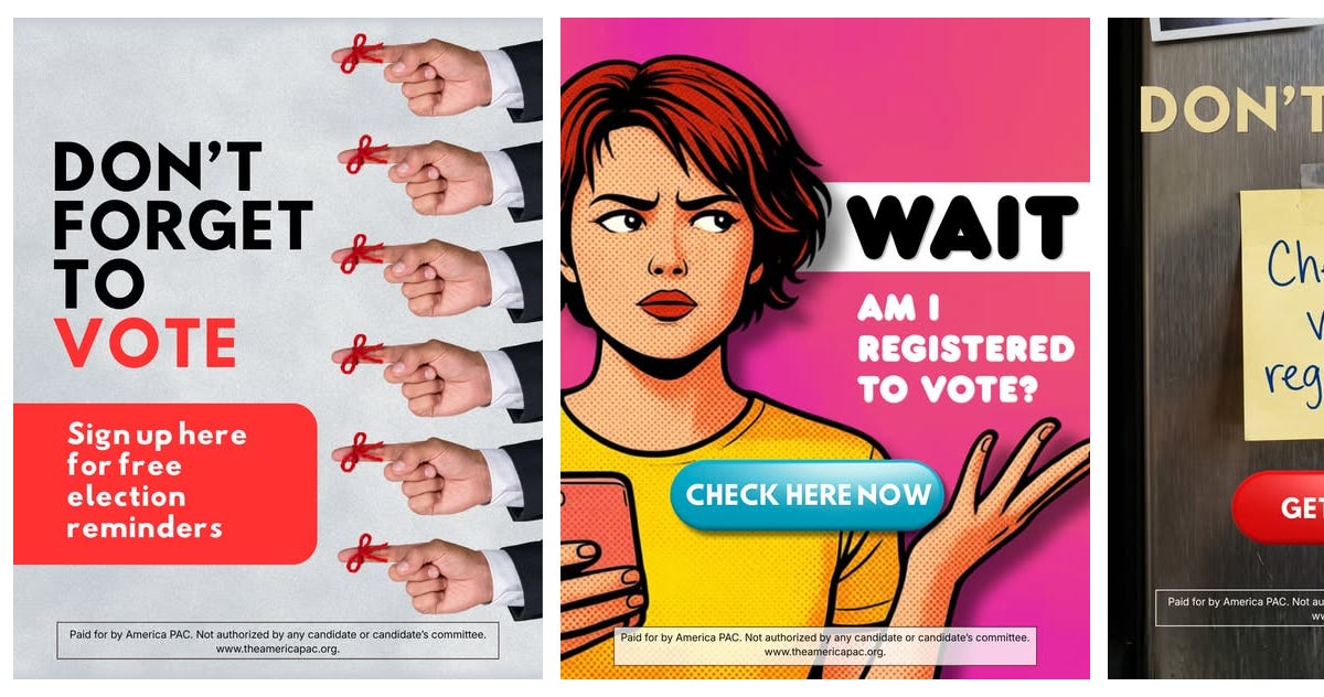 Elon Musk's Super PAC Is Paying to Send You to a Voter Registration Site. On August 29 It Gave Itself the Right to Sell What You Type In.