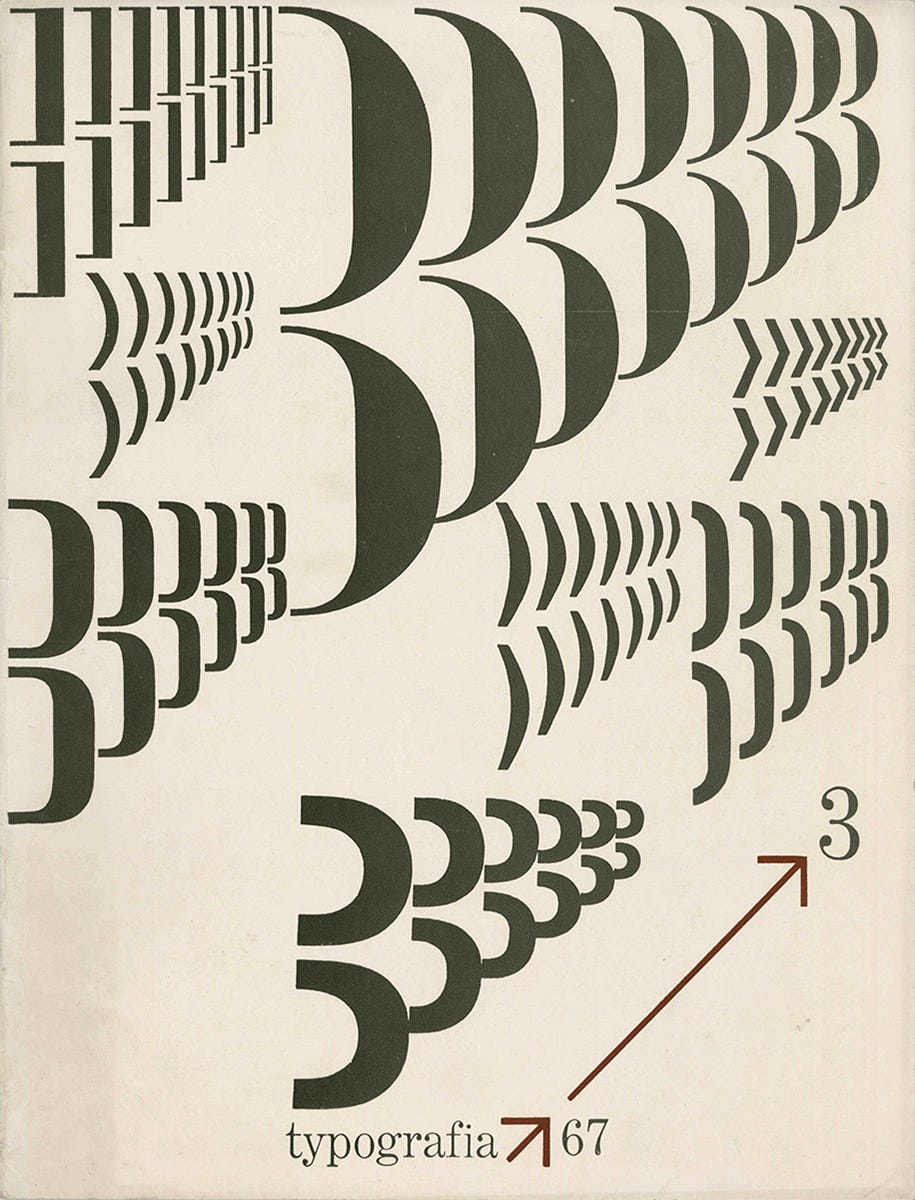 «Typografia», No. 3, 1967, Cover design by Jiří Rathouský [Design Reviewed, Bradford]