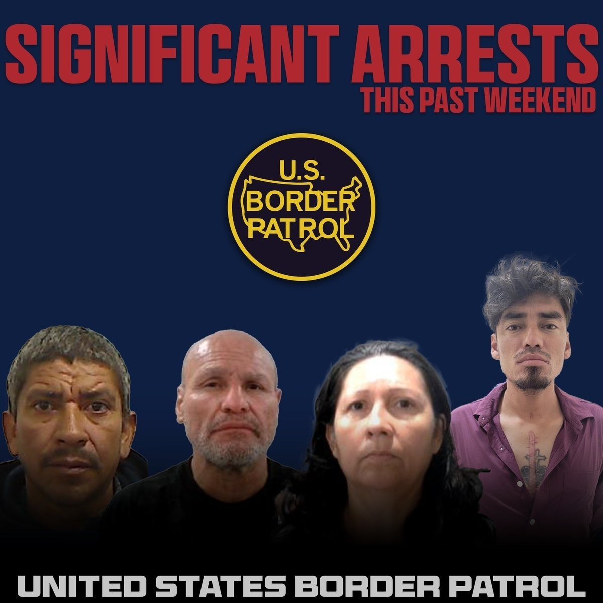 Migrants with criminal histories arrested by US Border Patrol Migrants with criminal histories arrested by US Border Patrol