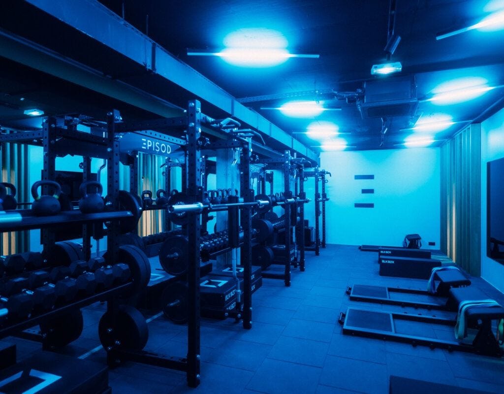 Interior of an Episod fitness club in Paris Interior of an Episod fitness club in Paris