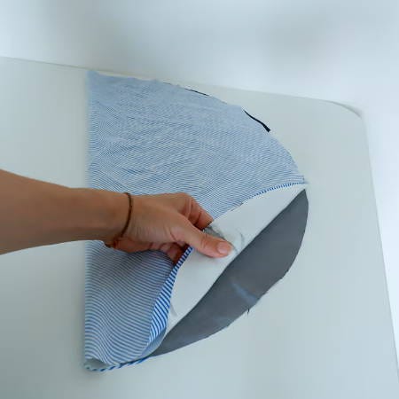 double folded circular fabric pieces double folded circular fabric pieces