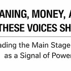 Convening Leaders-Reading the Main Stage: Meaning, Money, and Why These Voices Show Up