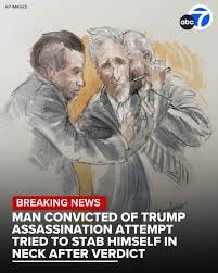 Ryan Routh tried to stab himself in the ...