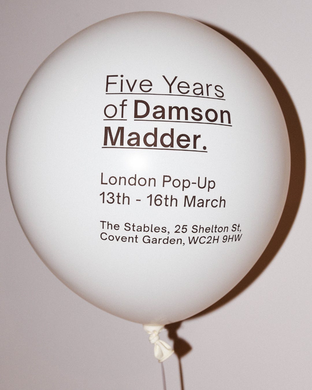 Balloon with Damson Madder pop-up details