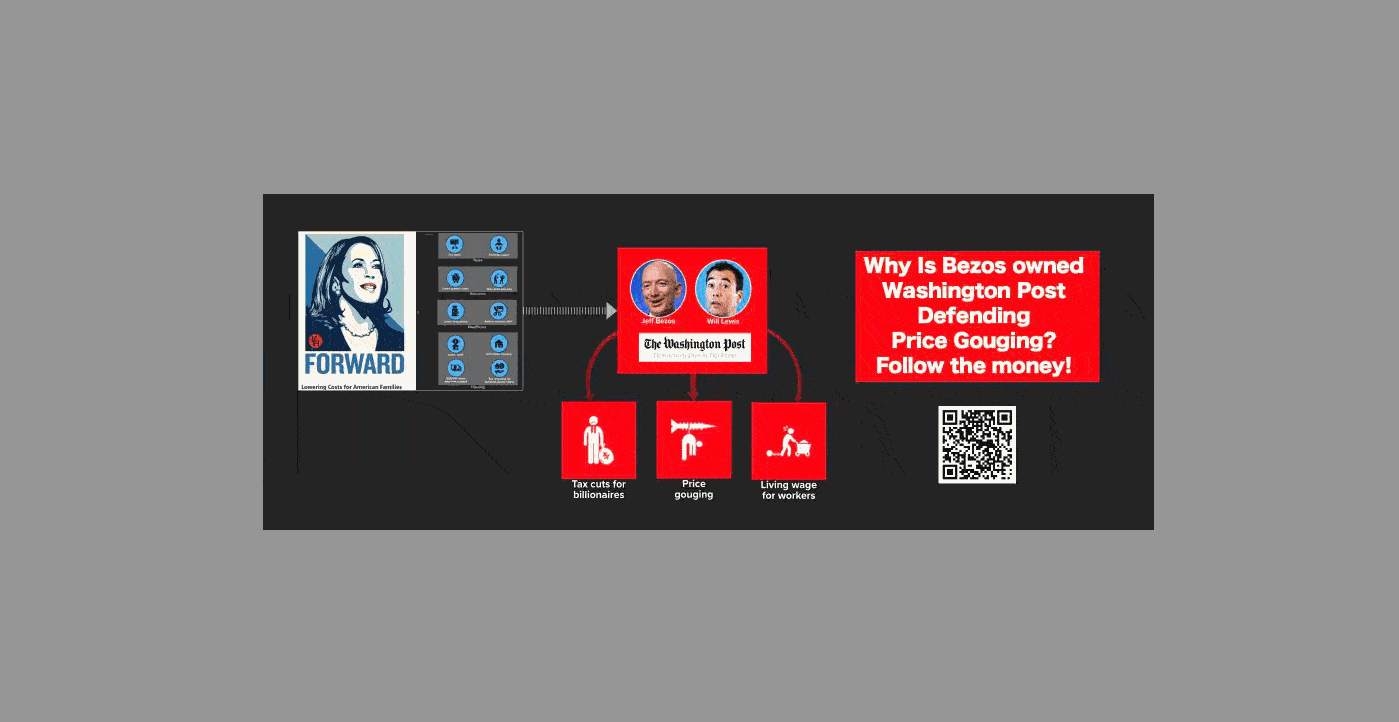 Jeff Bezos owned Washington Post defends price gouging. Follow the money. Jeff Bezos owned Washington Post defends price gouging. Follow the money.