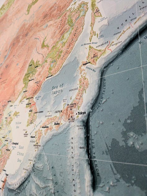 Photos of the first edition of the world map