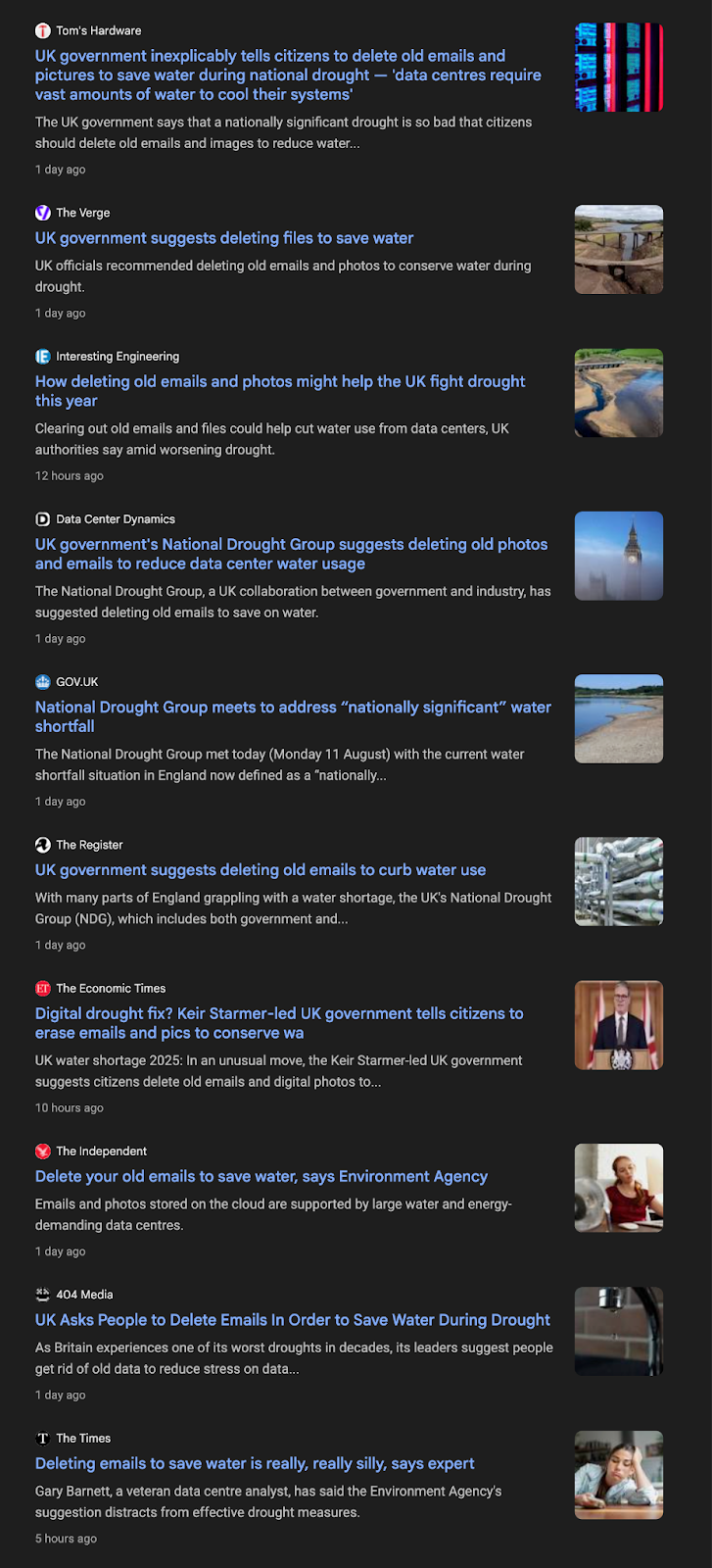 List of headlines from a Google News feed List of headlines from a Google News feed