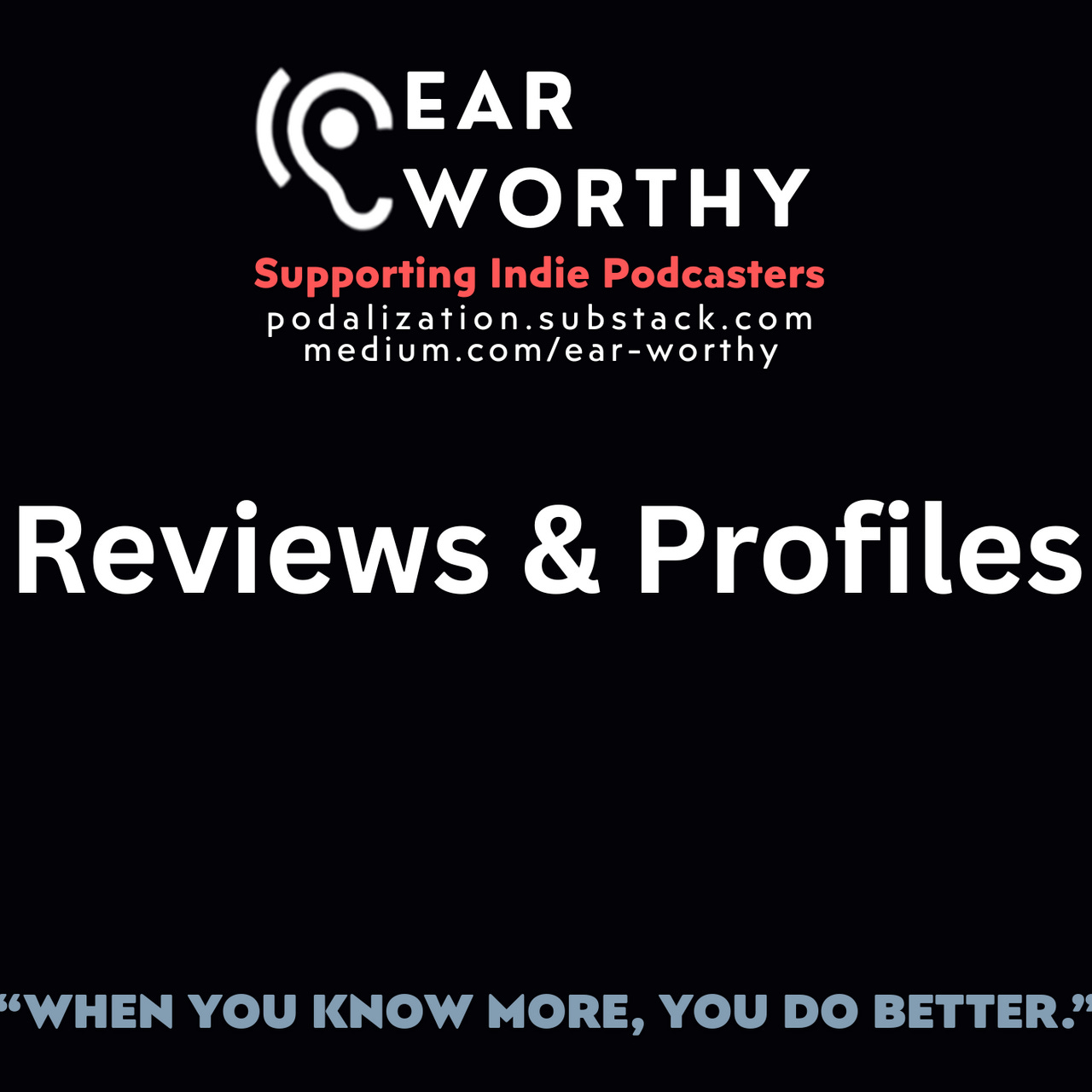 Ear Worthy -- Indie Podcast Reviews, & Trends logo