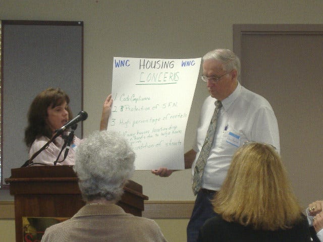 Debbie Campbell and County Councilman David MacLeod go through a list of problems with housing in Wicomico County. Debbie Campbell and County Councilman David MacLeod go through a list of problems with housing in Wicomico County.