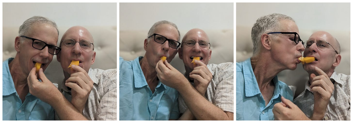 Eating mangos