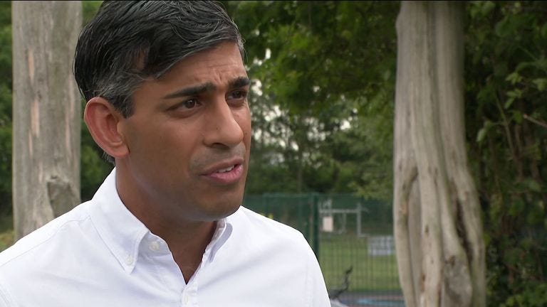 Ukraine news: Prime minister Rishi Sunak speaks about cluster munitions  after US agrees to provide them to Ukraine | World News | Sky News