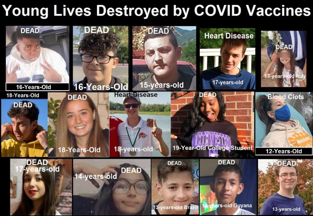 Young Lives Destroyed by COVID Vaccines Young Lives Destroyed by COVID Vaccines